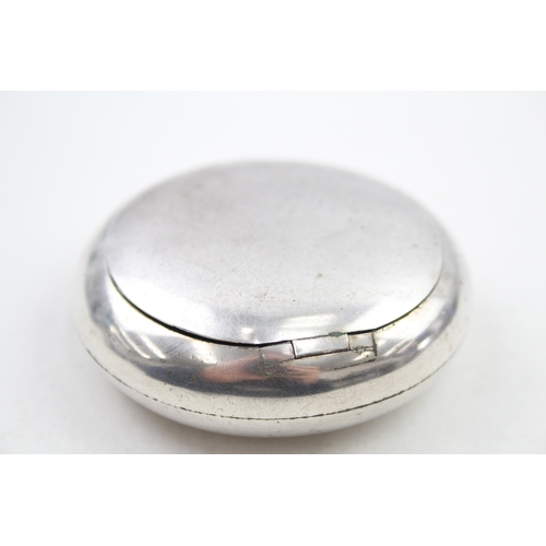 70 - edwardian .925 sterling squeeze action snuff box