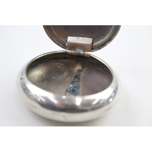 70 - edwardian .925 sterling squeeze action snuff box