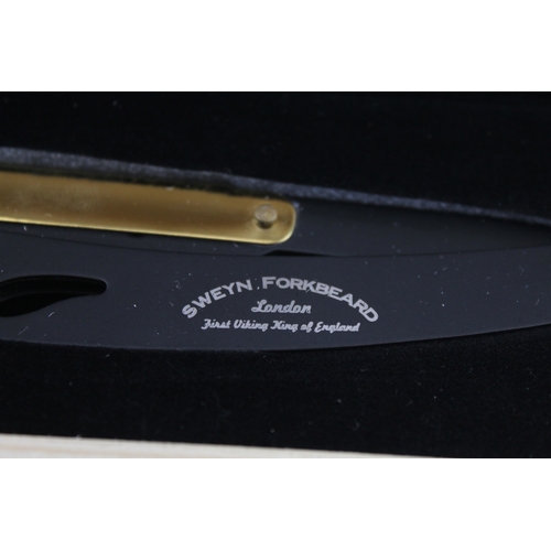 569 - Sweyn Forkbeard Straight Razor w/Wooden Box