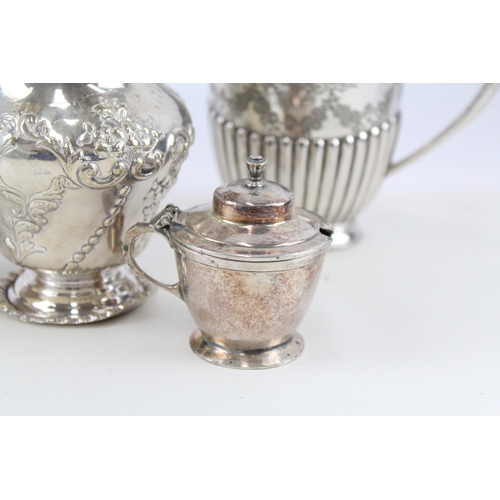 86 - Silver Plate Ware Antique Vintage Victorian Creamer Teapot George III x 5 2164g