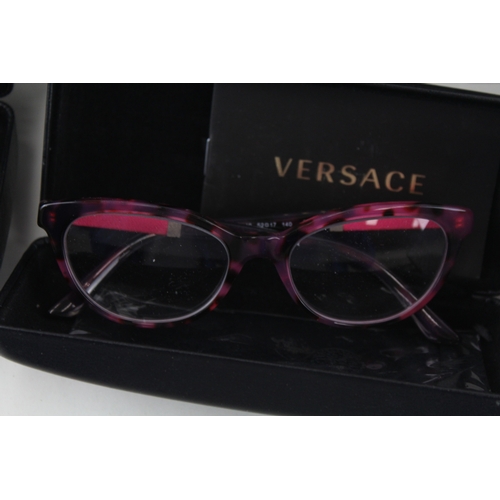 545 - Versace Designer Glasses & Glass Bottle Stopper x 3