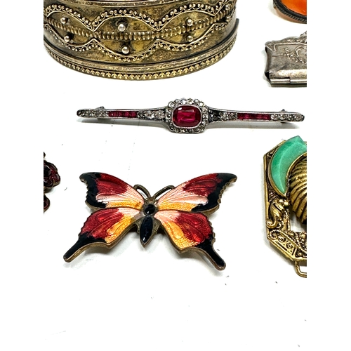 339 - selection of antique & later costume jewellery