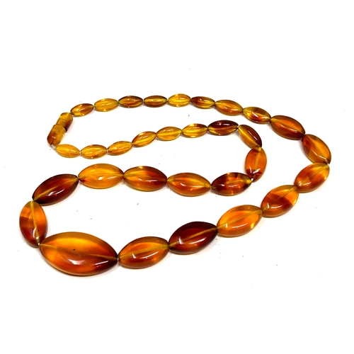 340 - Vintage amber necklace weight 35g