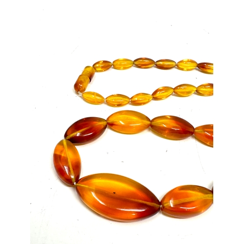 340 - Vintage amber necklace weight 35g