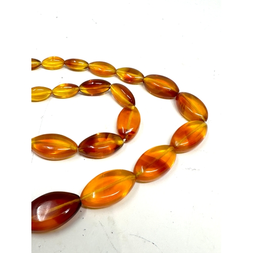 340 - Vintage amber necklace weight 35g