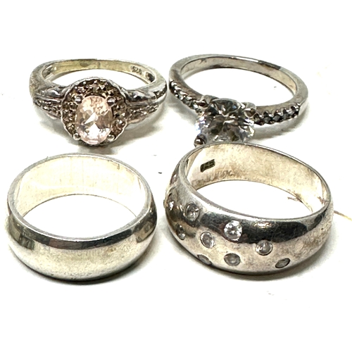 267 - 7 silver rings weight 33g