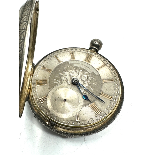 350 - Antique silver dial open face fusee pocket watch thomas mowbray london  movement the watch is tickin... 