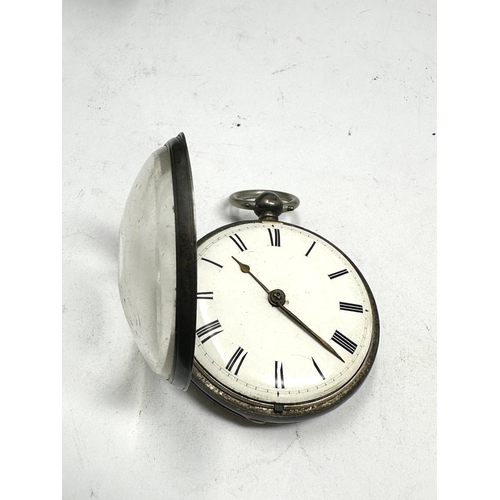 353 - Antique silver open face fusee verge pocket watch ware & son London  movement the watch is not ticki... 