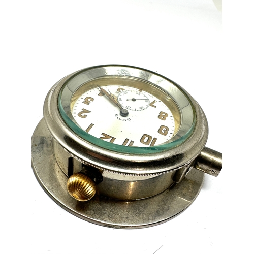 354 - Vintage 8 day car clock the clock is not ticking