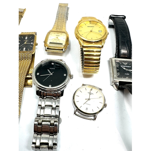 371 - Selection of vintage & later gents wrist watches all untested