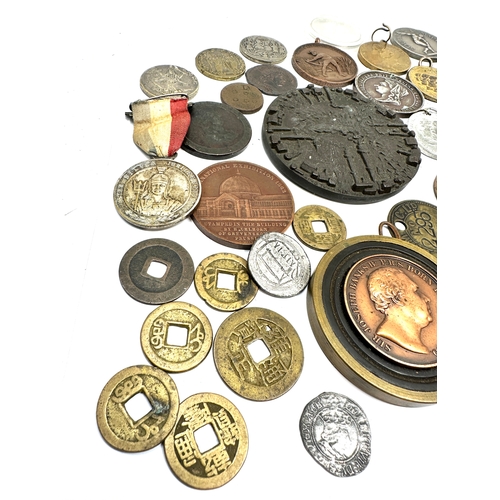 557 - large collection of antique & later medals coins tokens etc