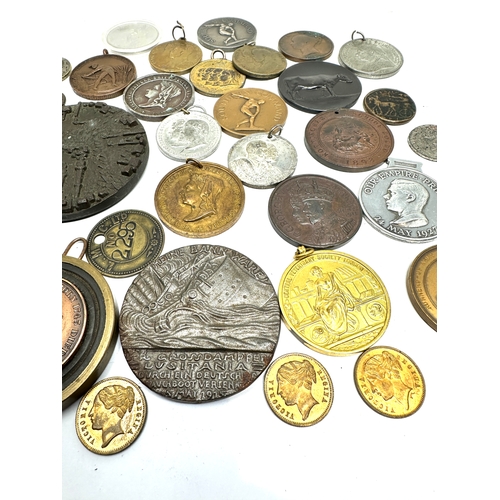 557 - large collection of antique & later medals coins tokens etc