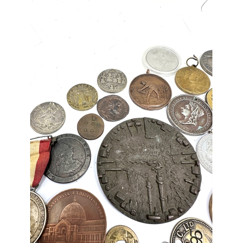 557 - large collection of antique & later medals coins tokens etc