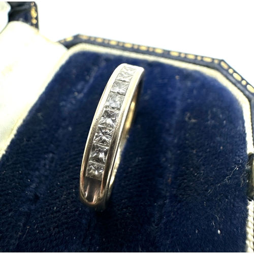 112 - 18ct gold diamond half eternity ring weight 3.4g