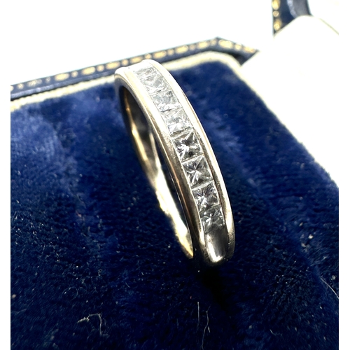 112 - 18ct gold diamond half eternity ring weight 3.4g