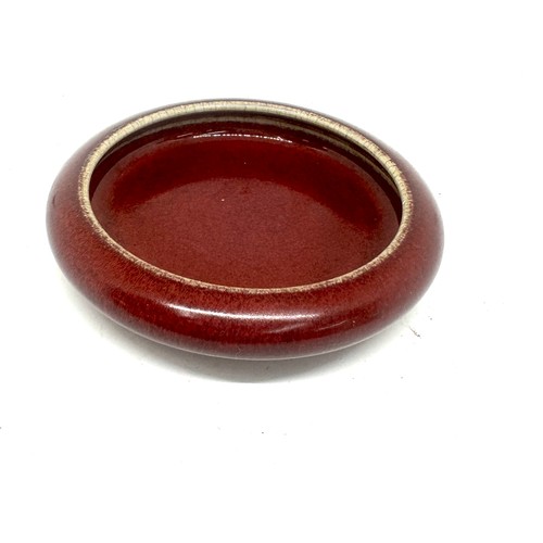 564 - Grazed oriental trinket tray 1 inches tall 4 inches diameter