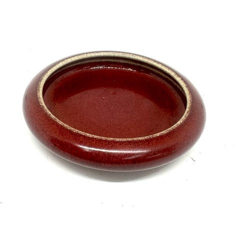 564 - Grazed oriental trinket tray 1 inches tall 4 inches diameter