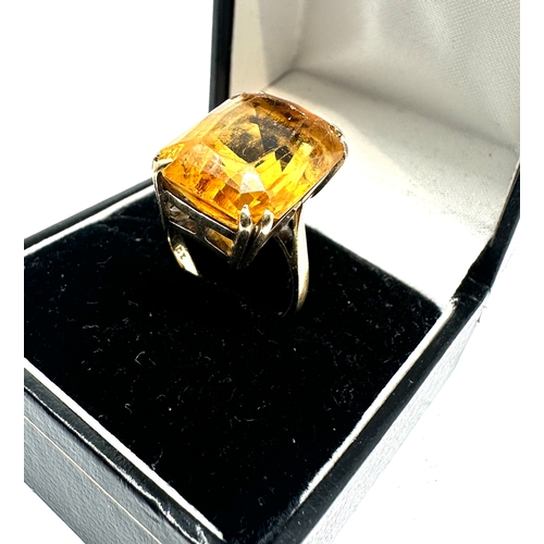 114 - 9ct gold citrine ring weight 5.5g