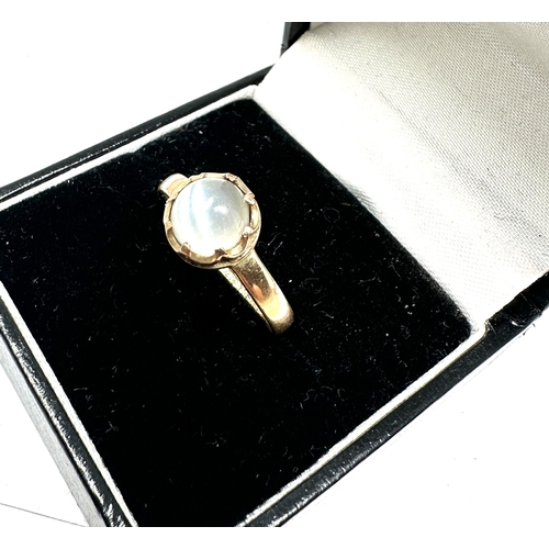 126 - antique 9ct rose gold moonstone ring weight 1.9g