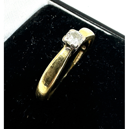 129 - 18ct gold diamond ring weight 3.5g