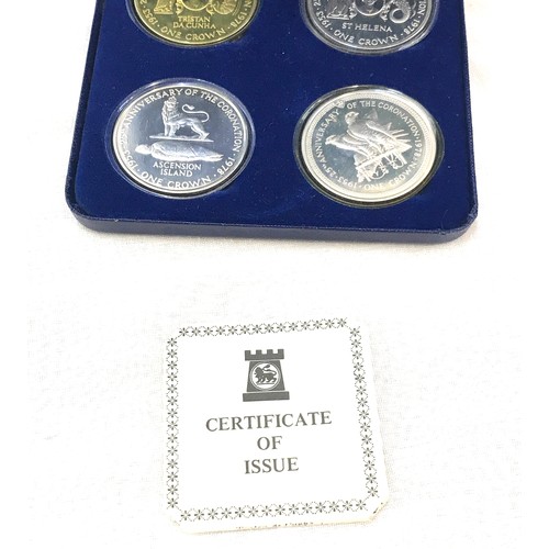 467 - Pobjoy Mint set of 4, 25th anniversary Crown coins in a presentation set