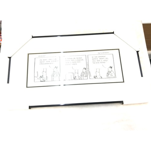 59 - Scott Adams, 20th century, Dilbert cartoon print, limited edition no. 766/850, signed in pencil to t... 