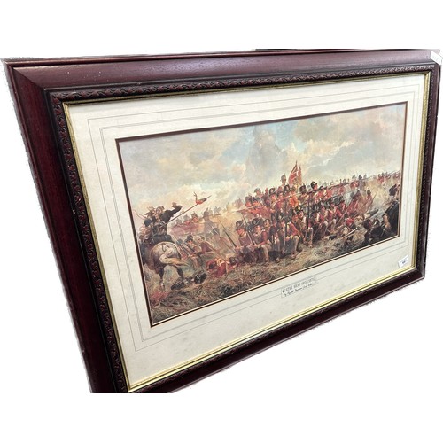 64 - The 28th Regiment at Quatre Bras Colour Print by Elizabeth Thompson (Now Lady Butler) Measuring 34 x... 