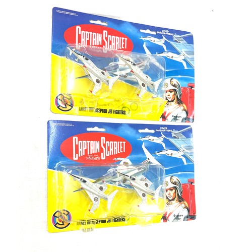 97 - 2 x Captain Scarlet Angel Interceptor jet fighters in original packaging