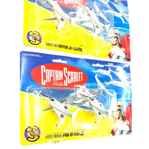 97 - 2 x Captain Scarlet Angel Interceptor jet fighters in original packaging