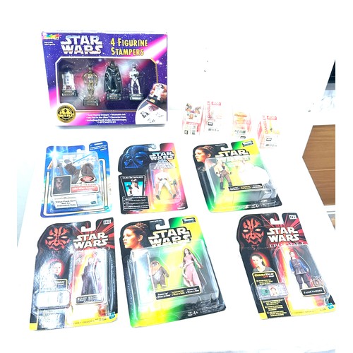 104 - Star Wars 4 figure stampers,  Kenner Star Wars figures Leia, Luke Skywalker, Princess Leia and Ewok,... 