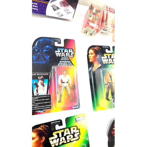 104 - Star Wars 4 figure stampers,  Kenner Star Wars figures Leia, Luke Skywalker, Princess Leia and Ewok,... 