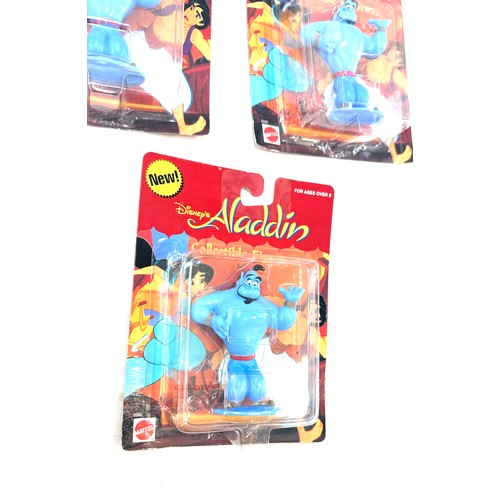 96 - 3 x Mattel Disneys Aladdin  Genie figures, all in original packaging