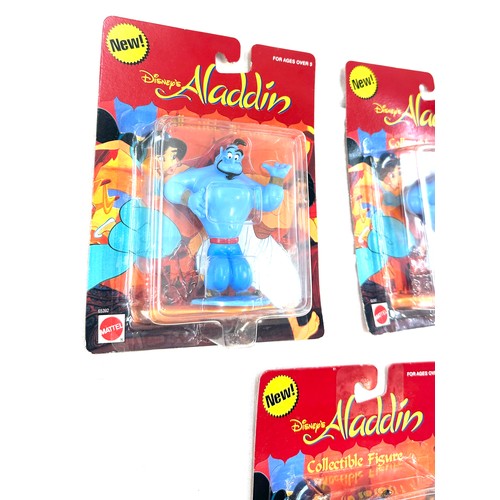 96 - 3 x Mattel Disneys Aladdin  Genie figures, all in original packaging