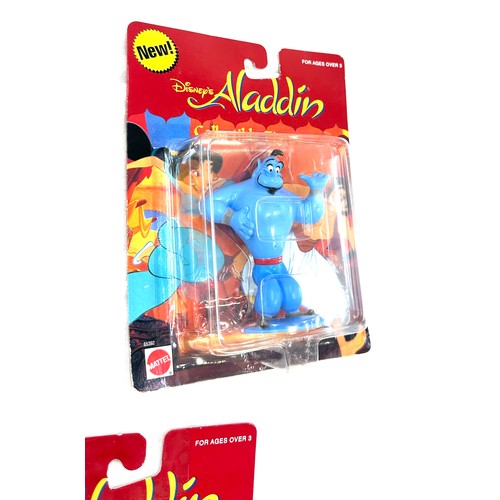 96 - 3 x Mattel Disneys Aladdin  Genie figures, all in original packaging