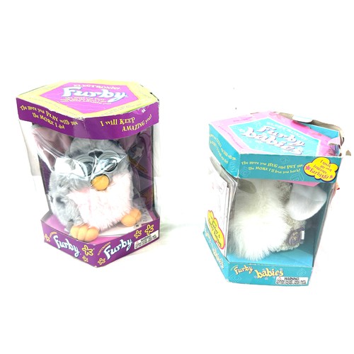 108 - Hasbro Furby babies, Tiger Furby Baby, both in original packaging, untested