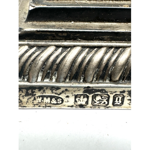 13 - Pair of victorian silver corinthian column candlesticks sheffield silver hallmarks measure approx he... 