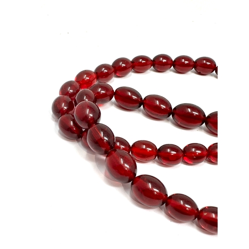 341 - vintage Cherry lucite necklace weight 80g