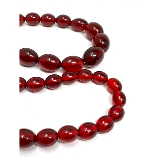 341 - vintage Cherry lucite necklace weight 80g