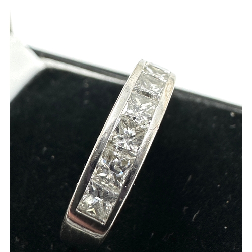 162 - 18ct white gold diamond half eternity ring weight 4.7g