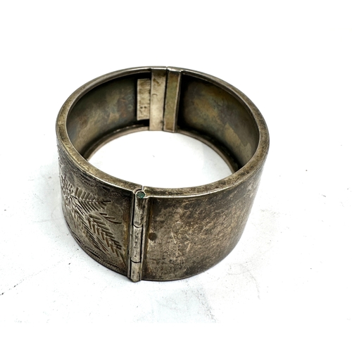 291 - Antique silver cuff bangle weight 39g