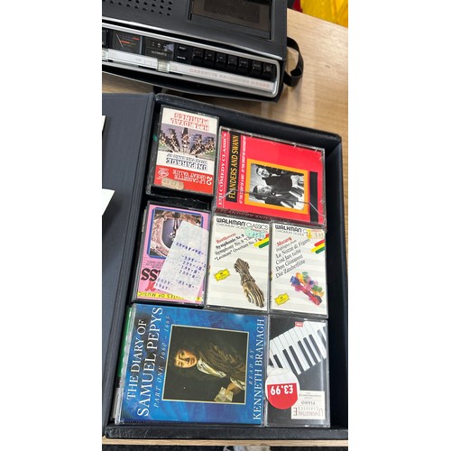 365 - Selection of cassettes, casette recorder and a QX System scarifier casette etc