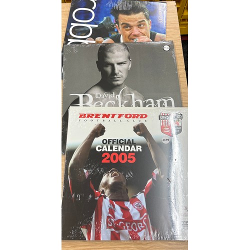 15 - Selection of new and sealed calenders to include Gordan Ramsey, Harry Potter, David Beckham, Christi... 