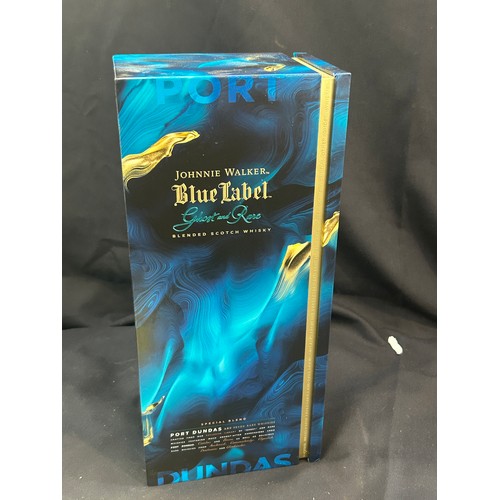 591 - Boxed 1 litre bottle of Johnnie Walker Blue Label Ghost and rare whisky, sealed