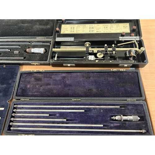 90 - Allbrit planimeter 11918, Brown and Sharp bore micrometer, Shardlow bore micrometer, 2 cased compass... 