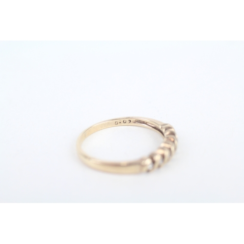 241 - 9ct gold diamond half eternity ring