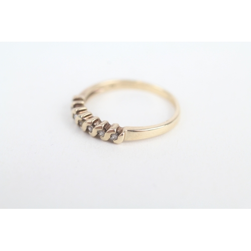 241 - 9ct gold diamond half eternity ring