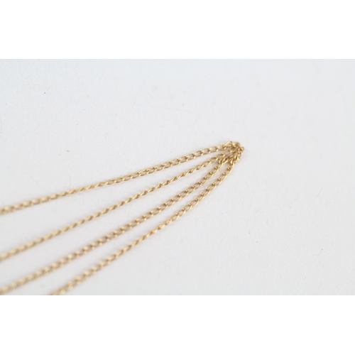 256 - 9ct gold heart-shaped anklet