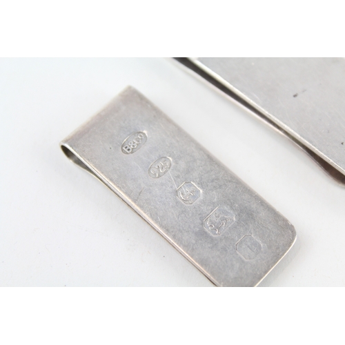 87 - 2 x .925 sterling gents money clips inc mappin & webb