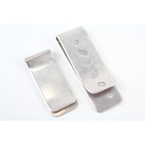 87 - 2 x .925 sterling gents money clips inc mappin & webb