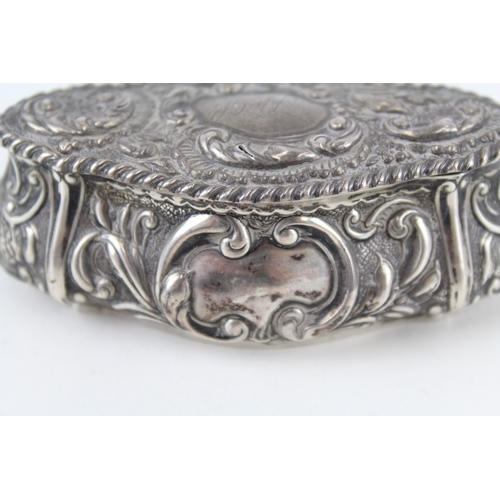 89 - .925 sterling silver trinket / jewellery box